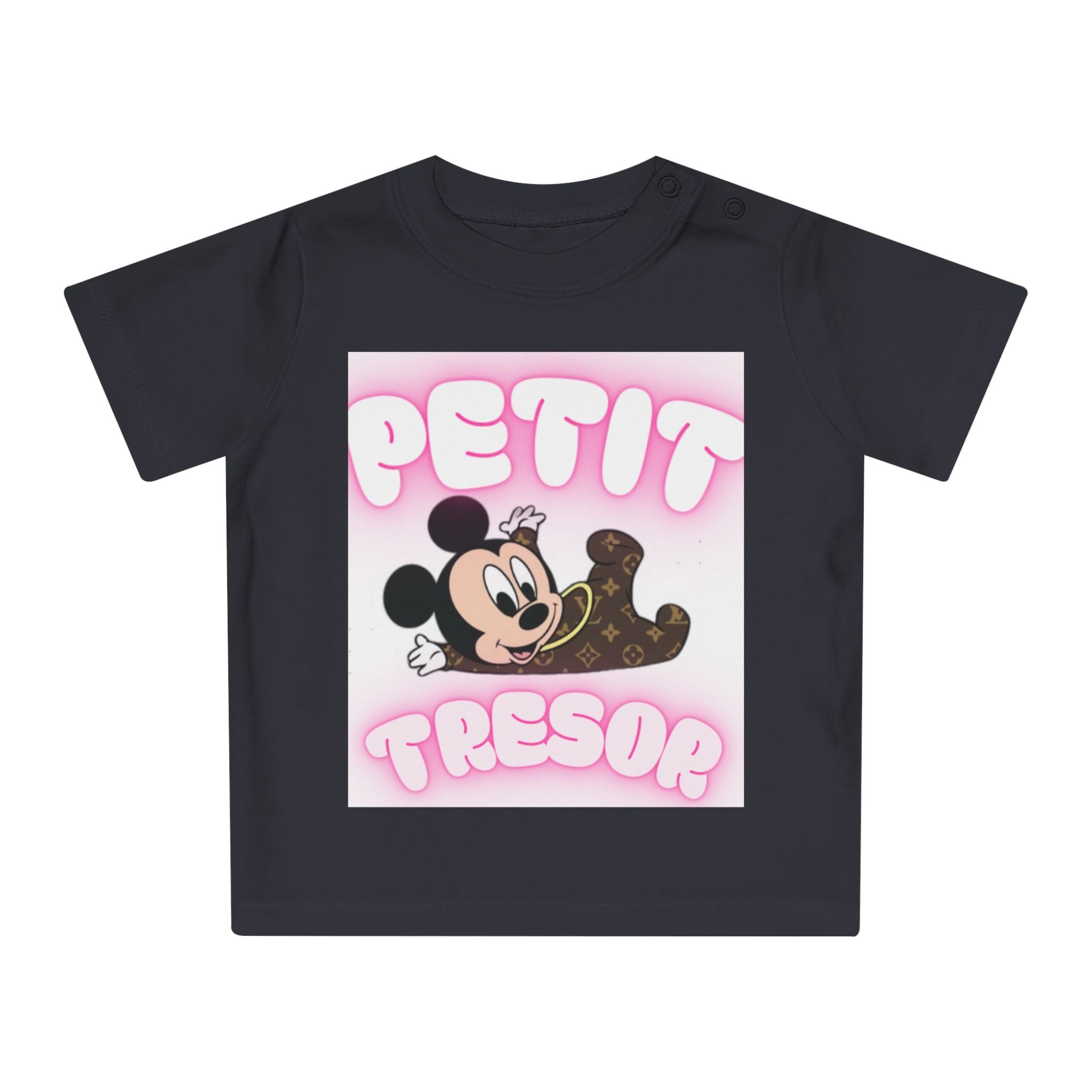 Cute Baby T-Shirt with 'Petit Trésor' Design, Infant Gift, Cute Baby Clothing, Newborn Apparel, Disney Inspired Outfit, Baby Shower Gift