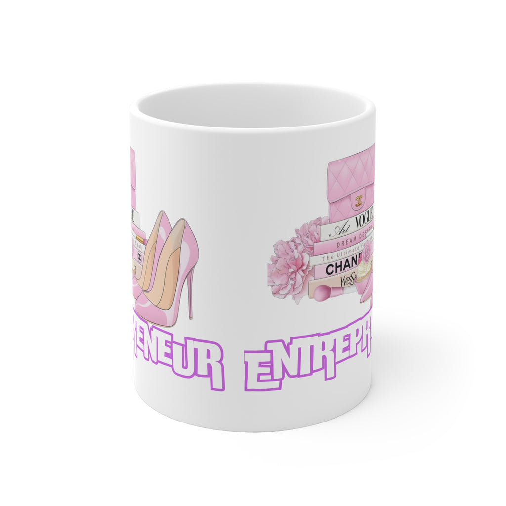 Chic Entrepreneur Ceramic Mug, Stylish Coffee Cup for Boss Ladies, Fashionista Gifts, Home Office Decor, Women's Empowerment