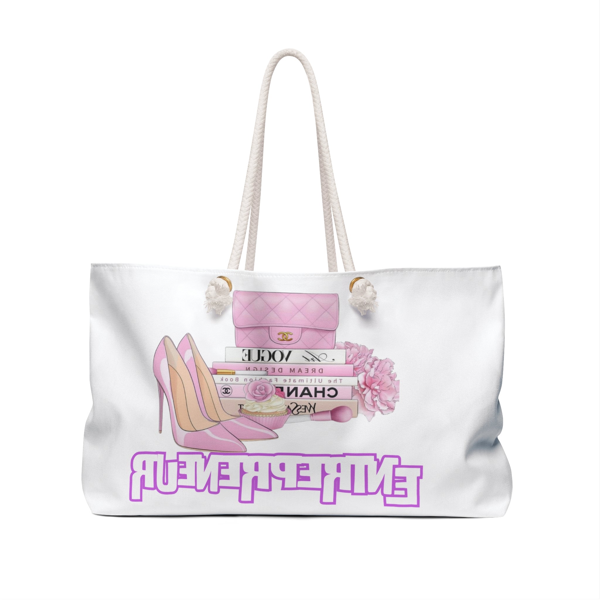 Chic Entrepreneur Weekender Bag, Stylish Travel Tote, Fashionista Carryall, Weekend Getaway Bag, Gift for Fashion Lovers