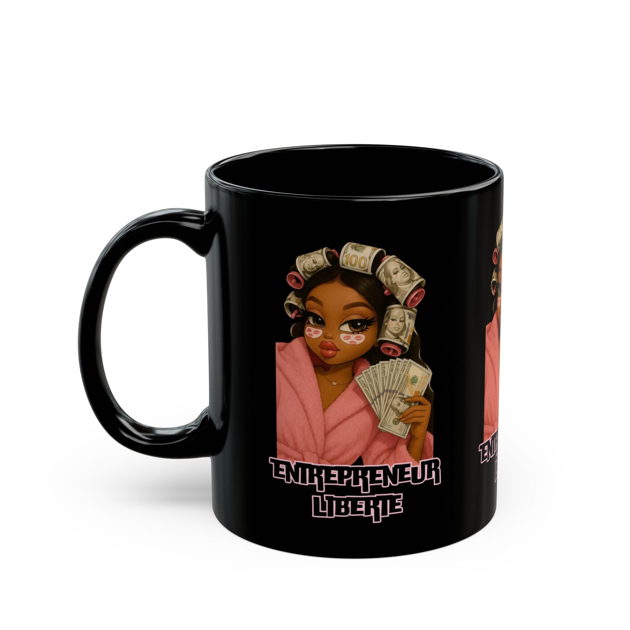 Entrepreneur Liberty Mug - Black Coffee Cup, Inspirational Gift for Boss Babes, Motivational Office Decor, Unique Business Mug