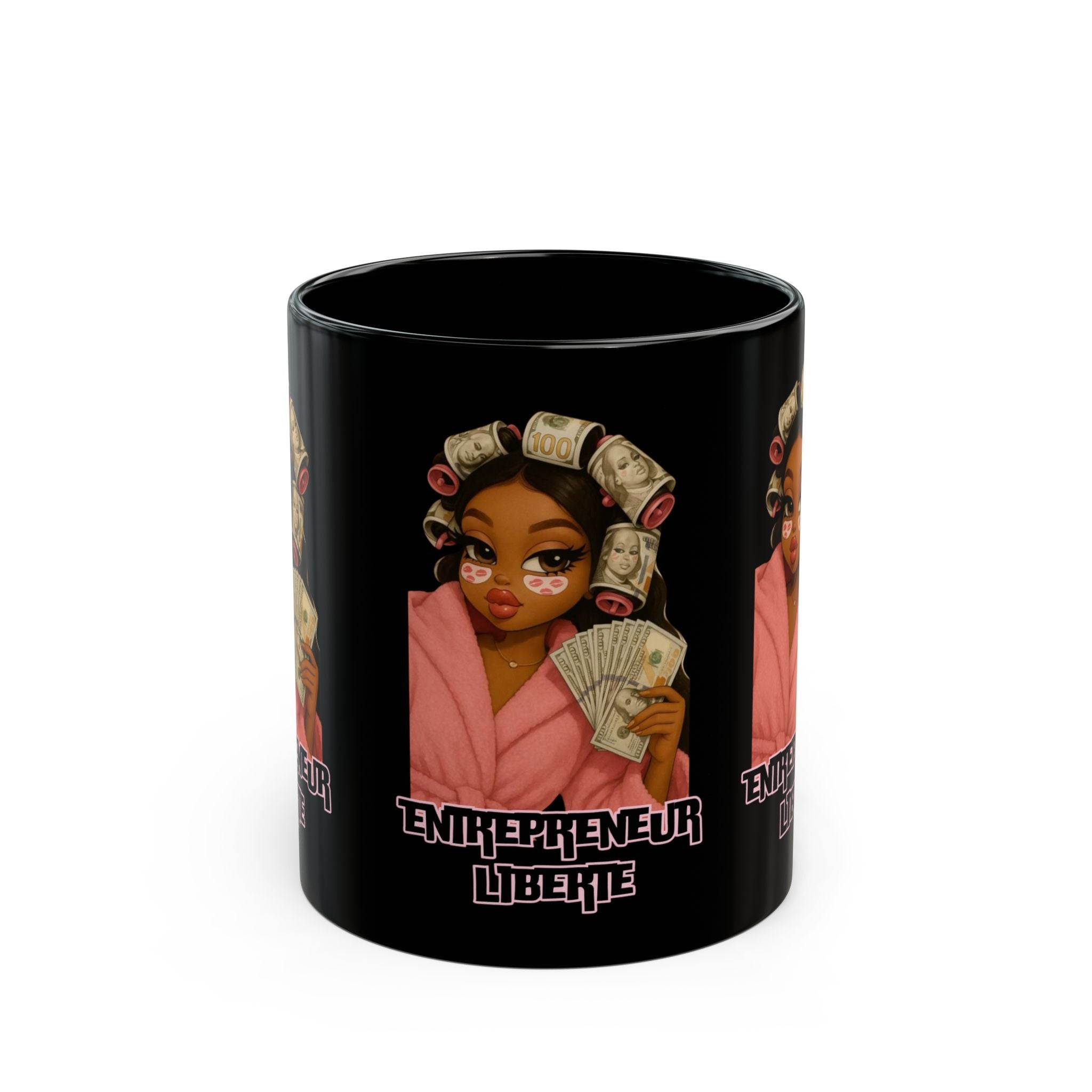 Entrepreneur Liberty Mug - Black Coffee Cup, Inspirational Gift for Boss Babes, Motivational Office Decor, Unique Business Mug