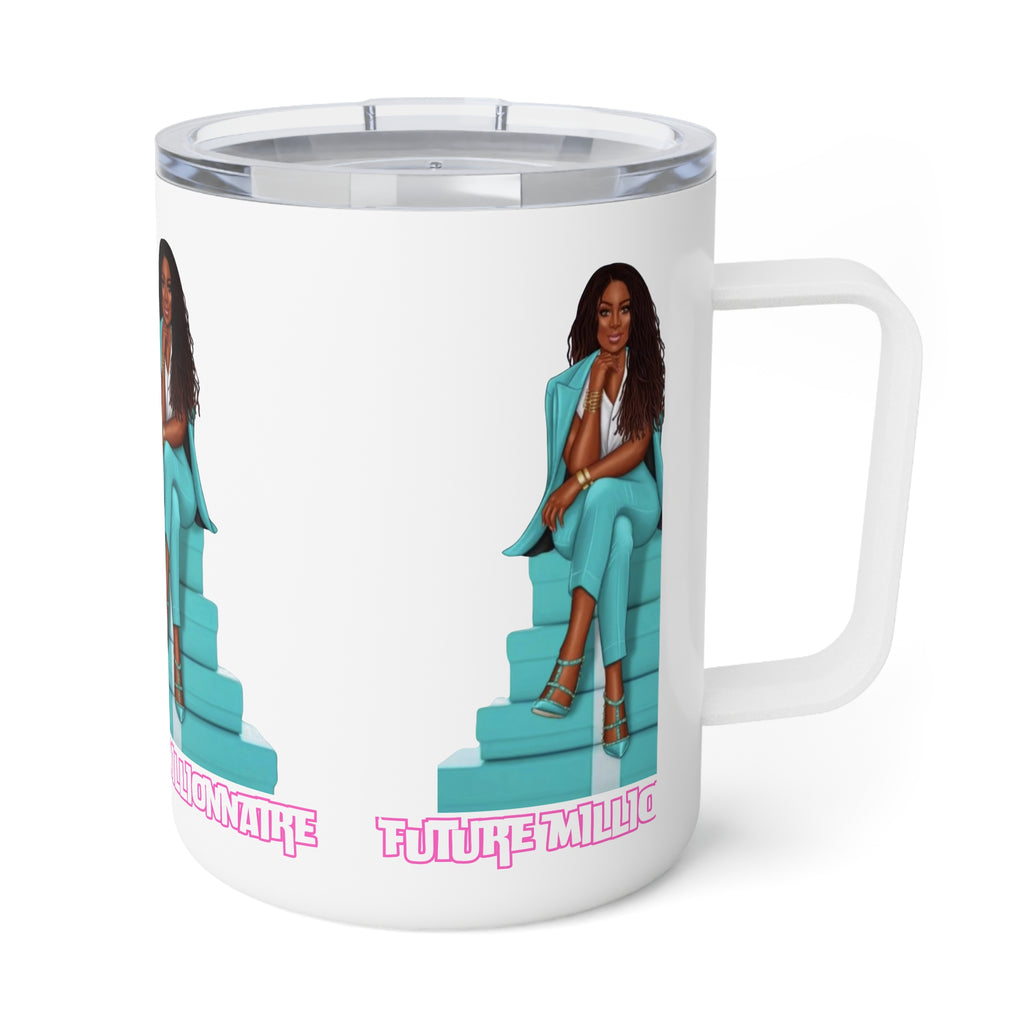 Future Millionaire Insulated Coffee Mug, Empowerment Gift, Coffee Lover Mug, Motivational Mug, Inspirational Kitchenware