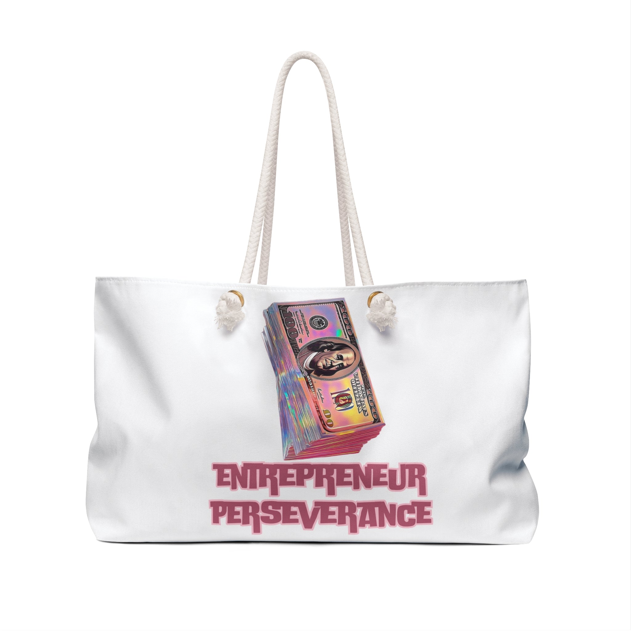 Entrepreneur Perseverance Weekender Bag, Motivational Tote, Travel Bag, Gift for Entrepreneurs, Beach Bag, Stylish Storage