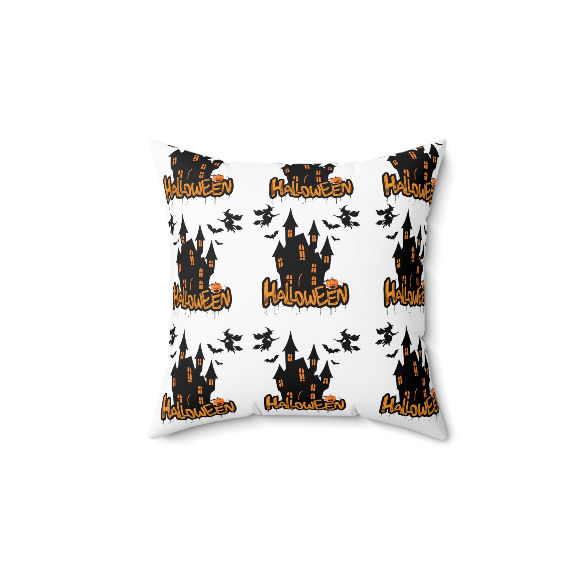Halloween Spun Polyester Pillow, Cozy Fall Decor, Spooky Home Accent, Halloween Gift, Decorative Cushion