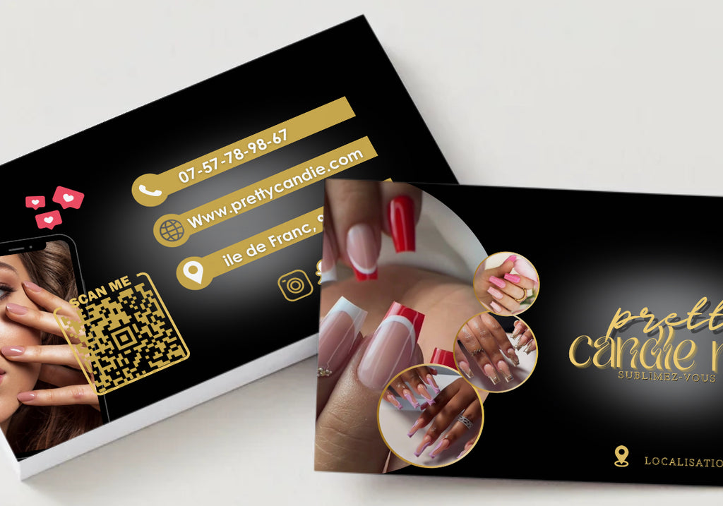 Carte de visite digitale professionnelle – Onglerie & Nail Art