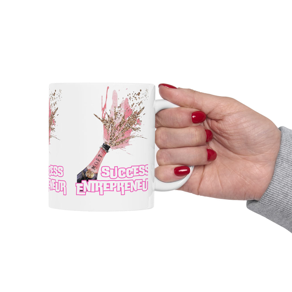 Motivational Ceramic Mug for Entrepreneurs, Success Gift, Inspirational Beverage Holder, Business Owner Coffee Cup, Unique Office Decor