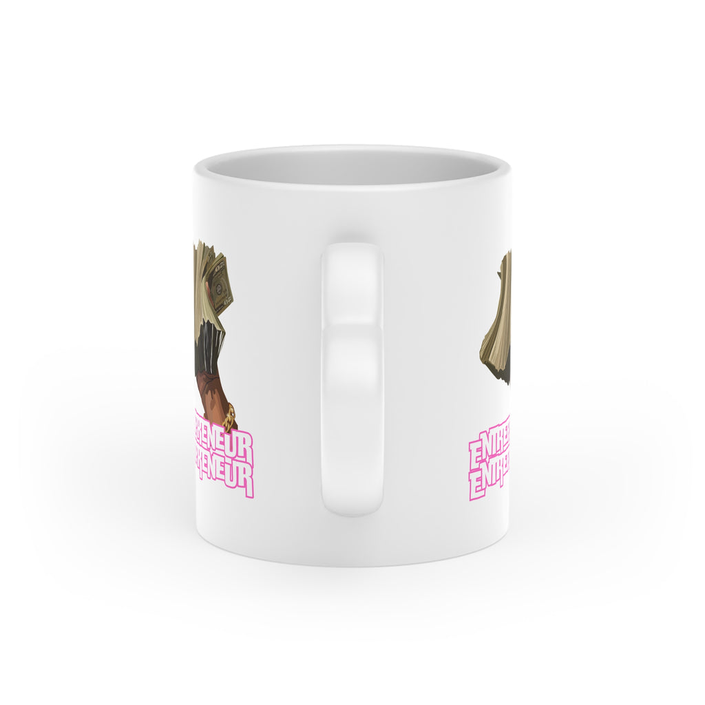 Entrepreneur Heart-Shaped Mug, Gift for Business Lovers, Coffee Cup, Unique Mug for Startups, Motivational Gift for Her