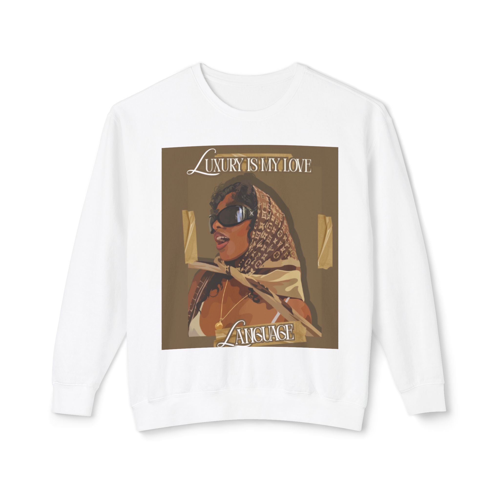 Chic Crewneck Sweatshirt - 'Luxury is My Tone', Fashionable Unisex Top, Casual Wear, Gift for Her, Trendy Layering