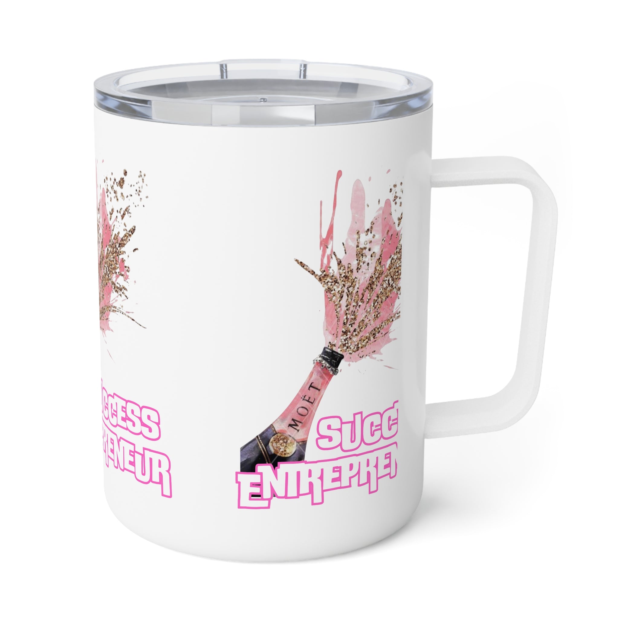 Success Entrepreneur Insulated Coffee Mug, Motivational Travel Mug, Gift for Entrepreneurs, Fun Office Mug, Women's Coffee Cup