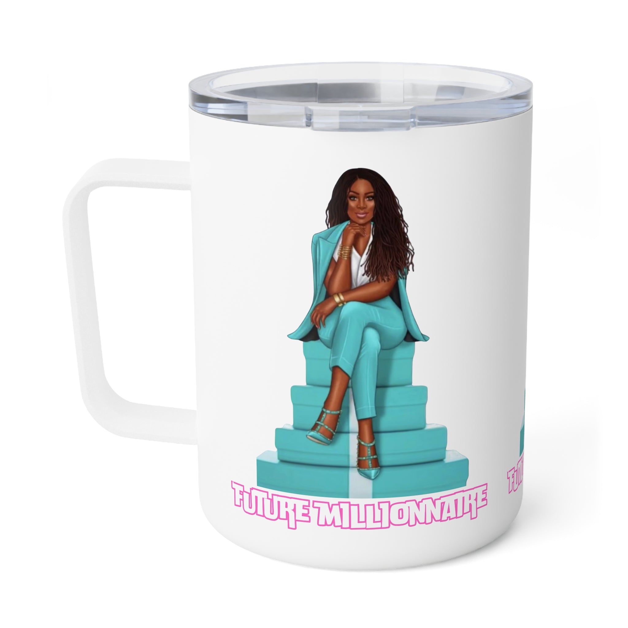 Future Millionaire Insulated Coffee Mug, Empowerment Gift, Coffee Lover Mug, Motivational Mug, Inspirational Kitchenware