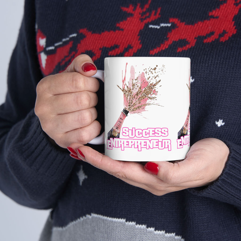 Motivational Ceramic Mug for Entrepreneurs, Success Gift, Inspirational Beverage Holder, Business Owner Coffee Cup, Unique Office Decor