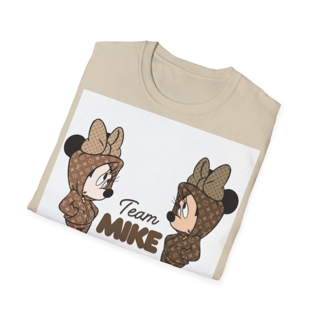 Cute Team Mike Unisex Softstyle T-Shirt, Fun Graphic Tee, Gift for Friends, Casual Wear, Team Spirit Shirt, Birthday Gift