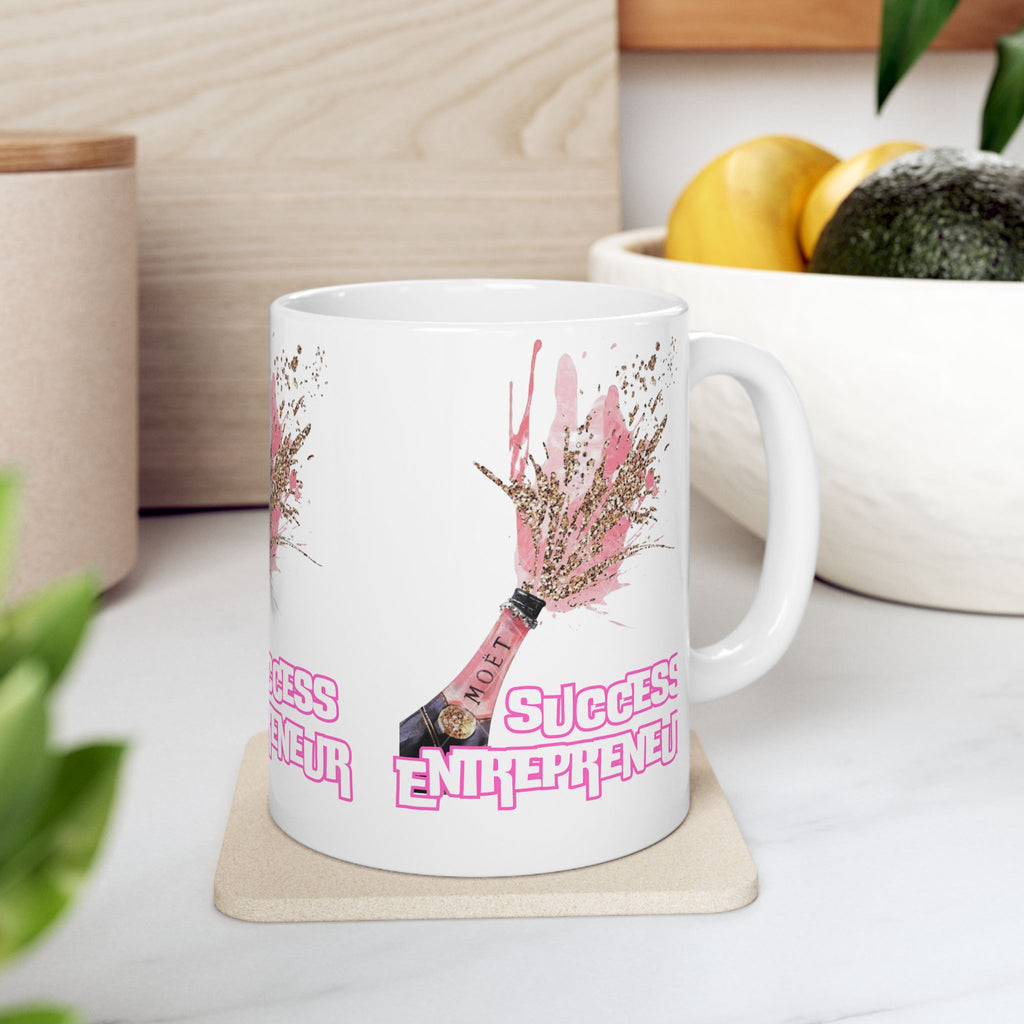 Motivational Ceramic Mug for Entrepreneurs, Success Gift, Inspirational Beverage Holder, Business Owner Coffee Cup, Unique Office Decor