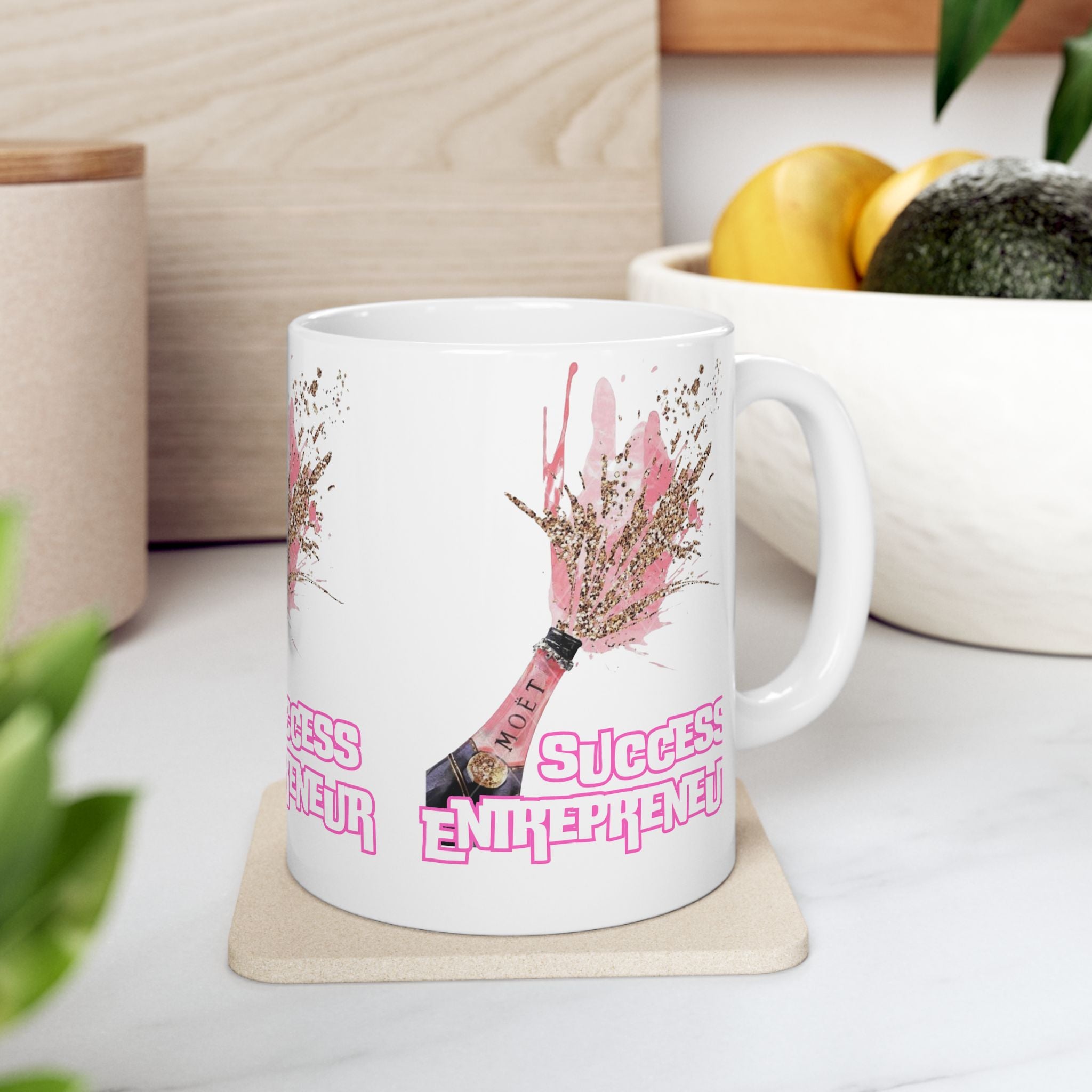 Motivational Ceramic Mug for Entrepreneurs, Success Gift, Inspirational Beverage Holder, Business Owner Coffee Cup, Unique Office Decor