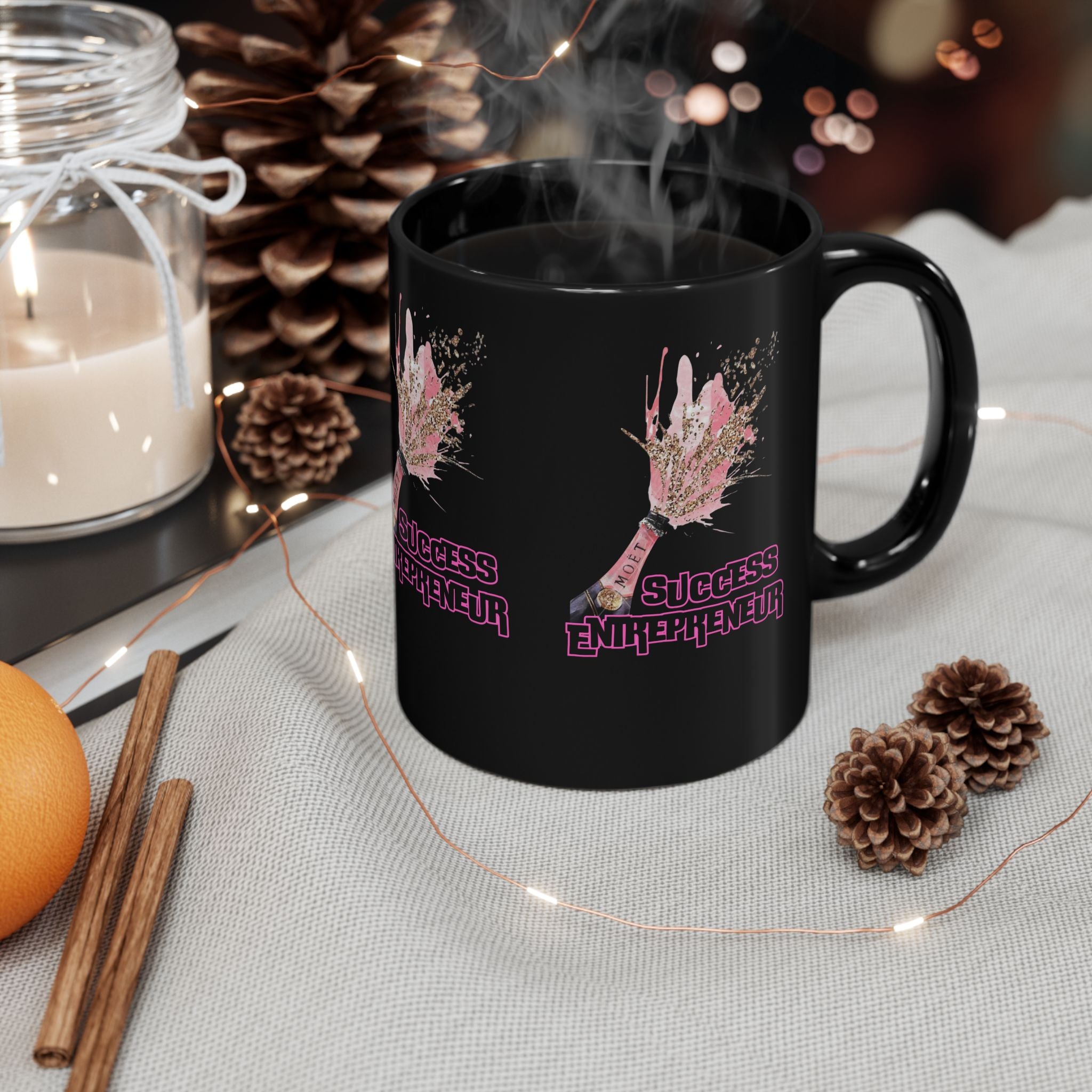 Entrepreneur Success Mug | Black Coffee Cup, Motivational Gift for Business Lovers, Funny Office Mug, CEO Present, Start-Up Motivation