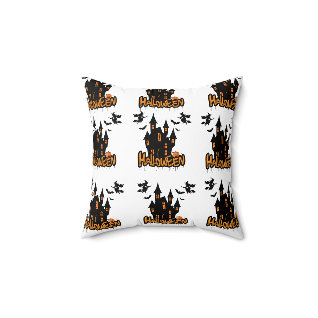 Halloween Spun Polyester Pillow, Cozy Fall Decor, Spooky Home Accent, Halloween Gift, Decorative Cushion