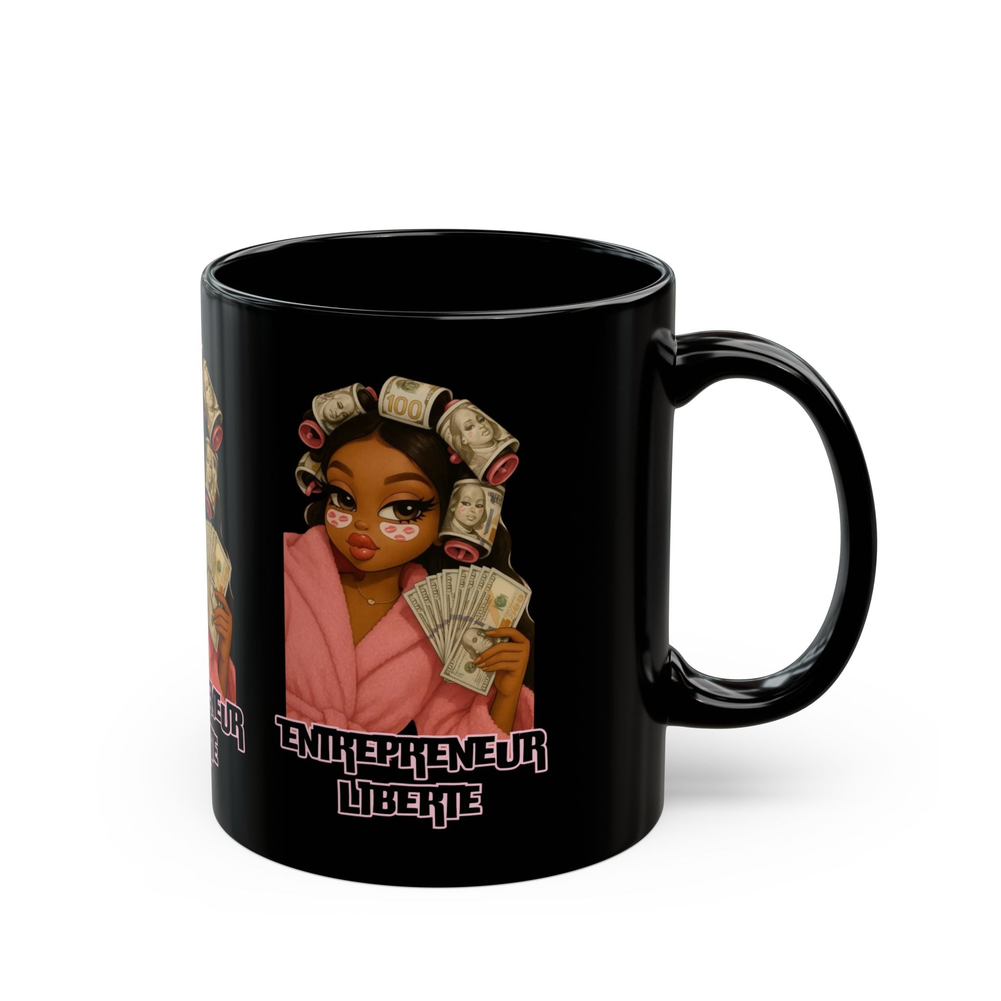 Entrepreneur Liberty Mug - Black Coffee Cup, Inspirational Gift for Boss Babes, Motivational Office Decor, Unique Business Mug