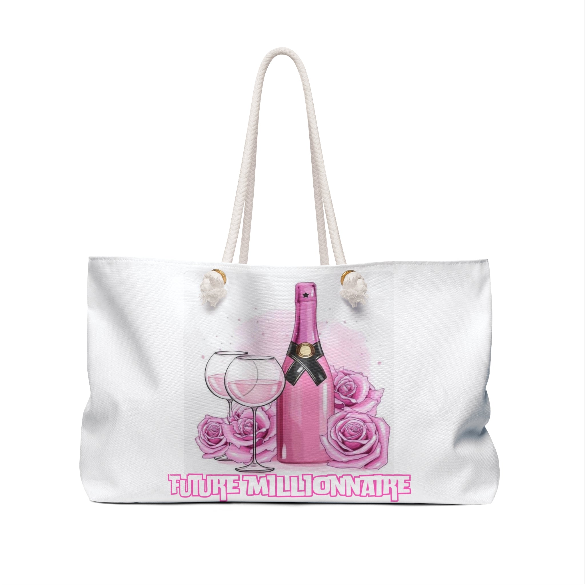 Future Millionaire Weekender Bag - Stylish Tote for Getaways, Travel & Pool Days, Perfect for Birthdays, Bridesmaids, Party Favors
