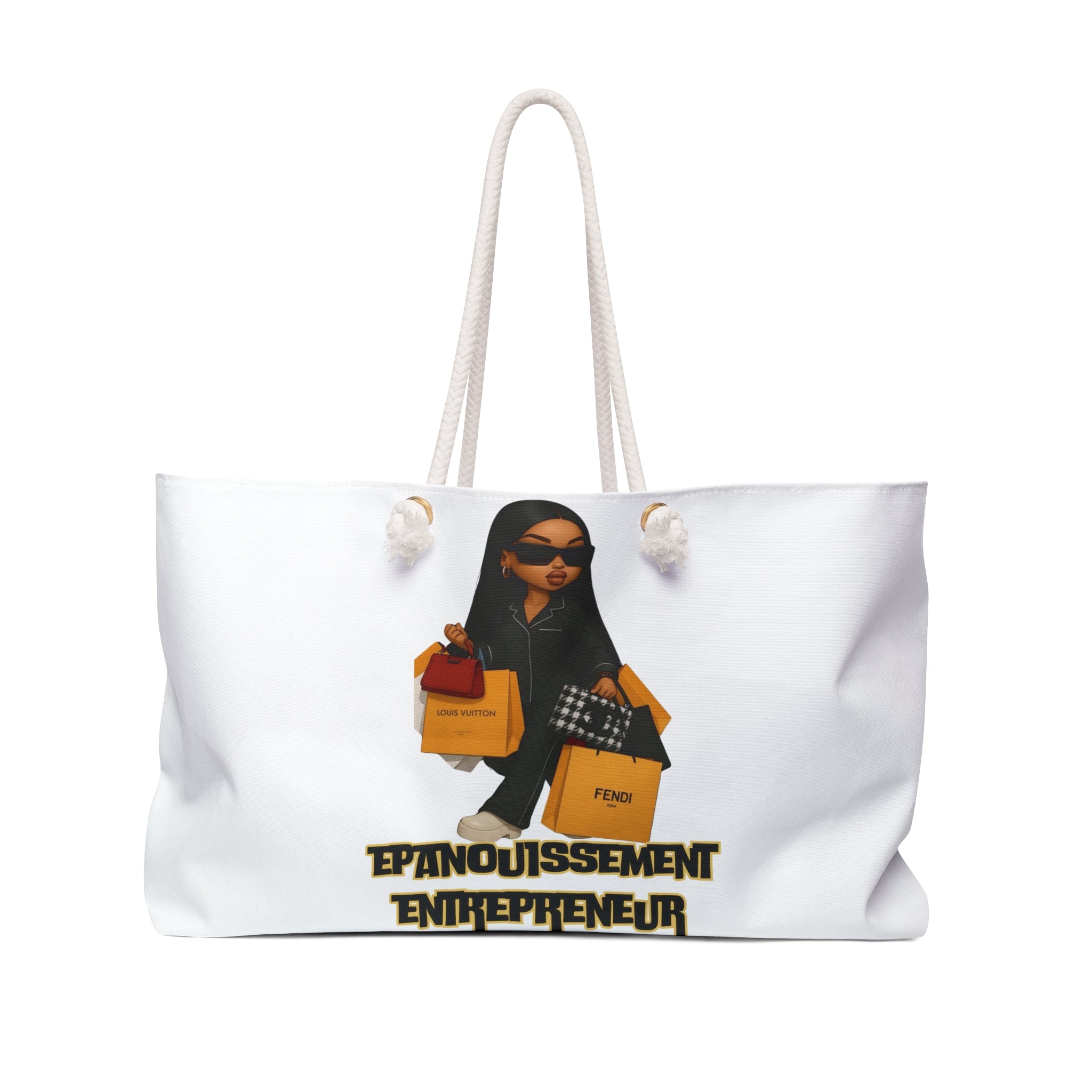 Chic Entrepreneur Weekender Bag | Stylish Travel Tote for Fashion Lovers, Gifts for Her, Beach Bag, Business Casual, Everyday Use