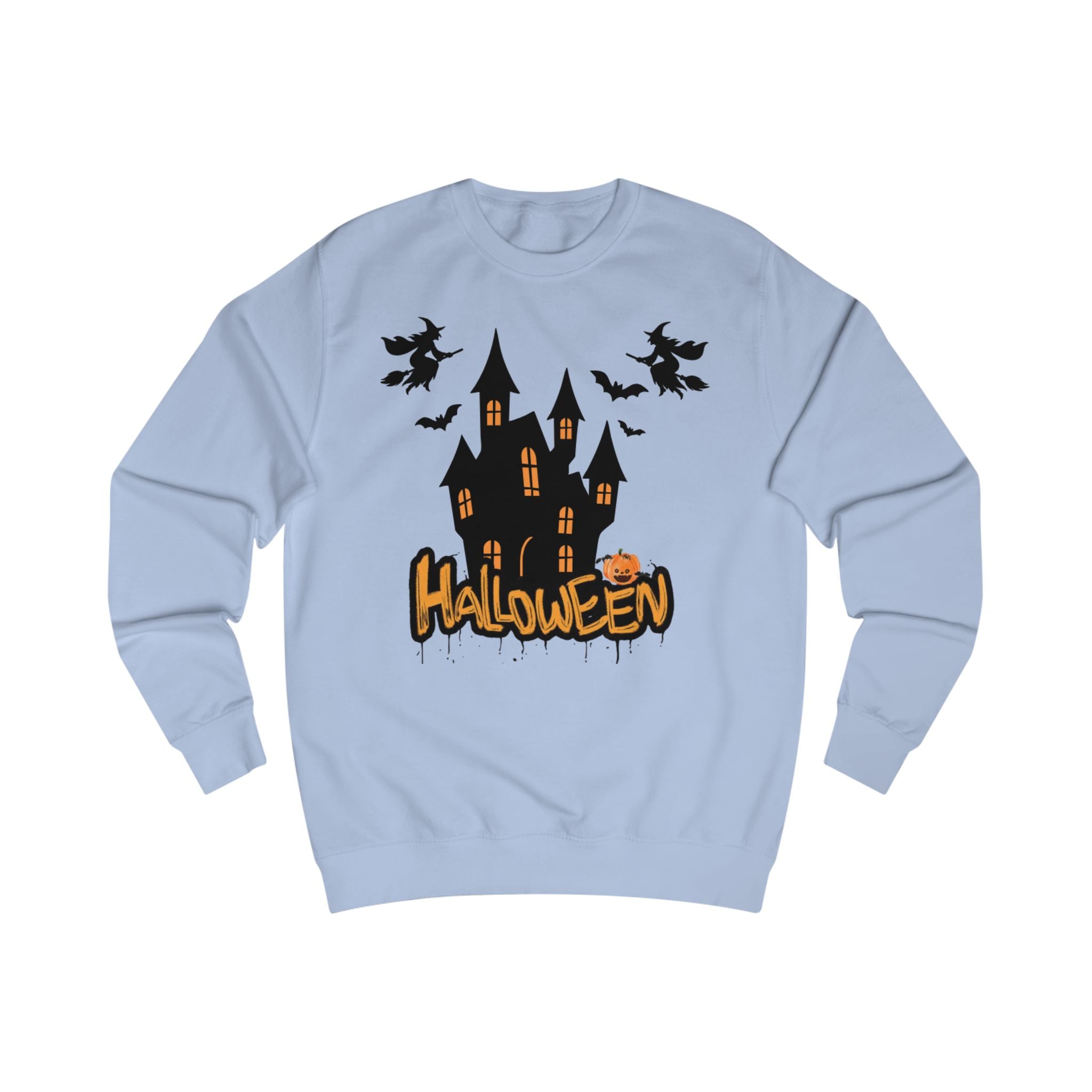 Halloween Sweatshirt with Spooky Castle Design, Cozy Fall Apparel for Trick-or-Treating, Unisex Halloween Clothing, Gift for Halloween [...]
