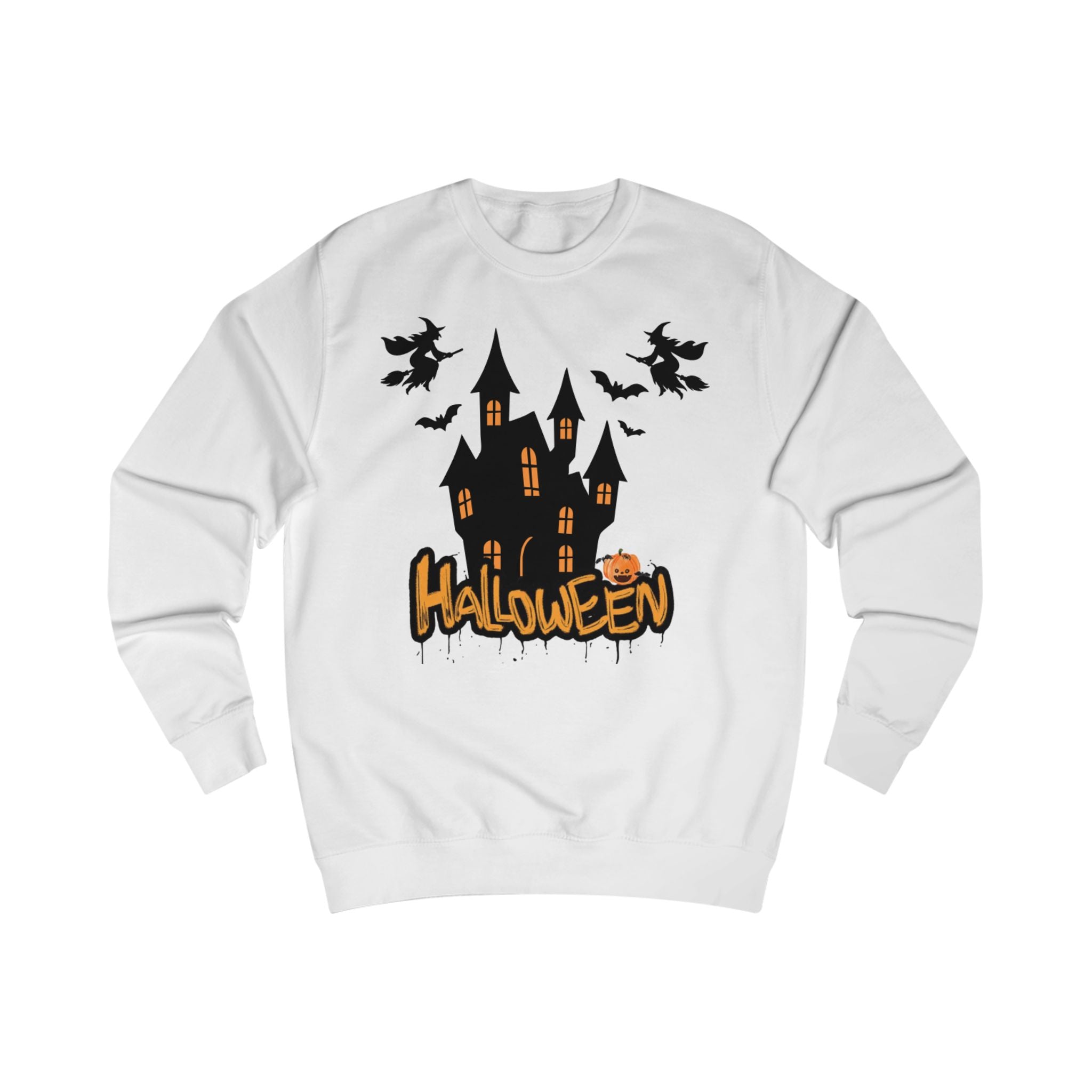 Halloween Sweatshirt with Spooky Castle Design, Cozy Fall Apparel for Trick-or-Treating, Unisex Halloween Clothing, Gift for Halloween [...]