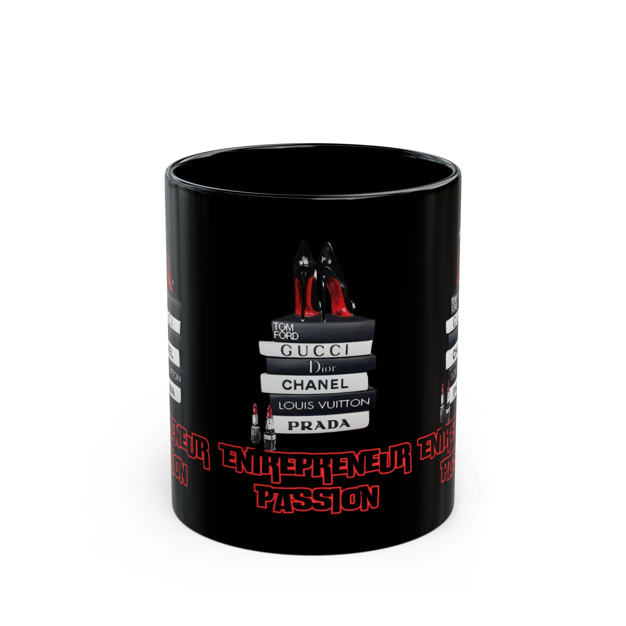 Chic Entrepreneur Mug, Fashion Lover Coffee Mug, Stylish Gift for Her, Black Coffee Cup, Motivational Quote Mug