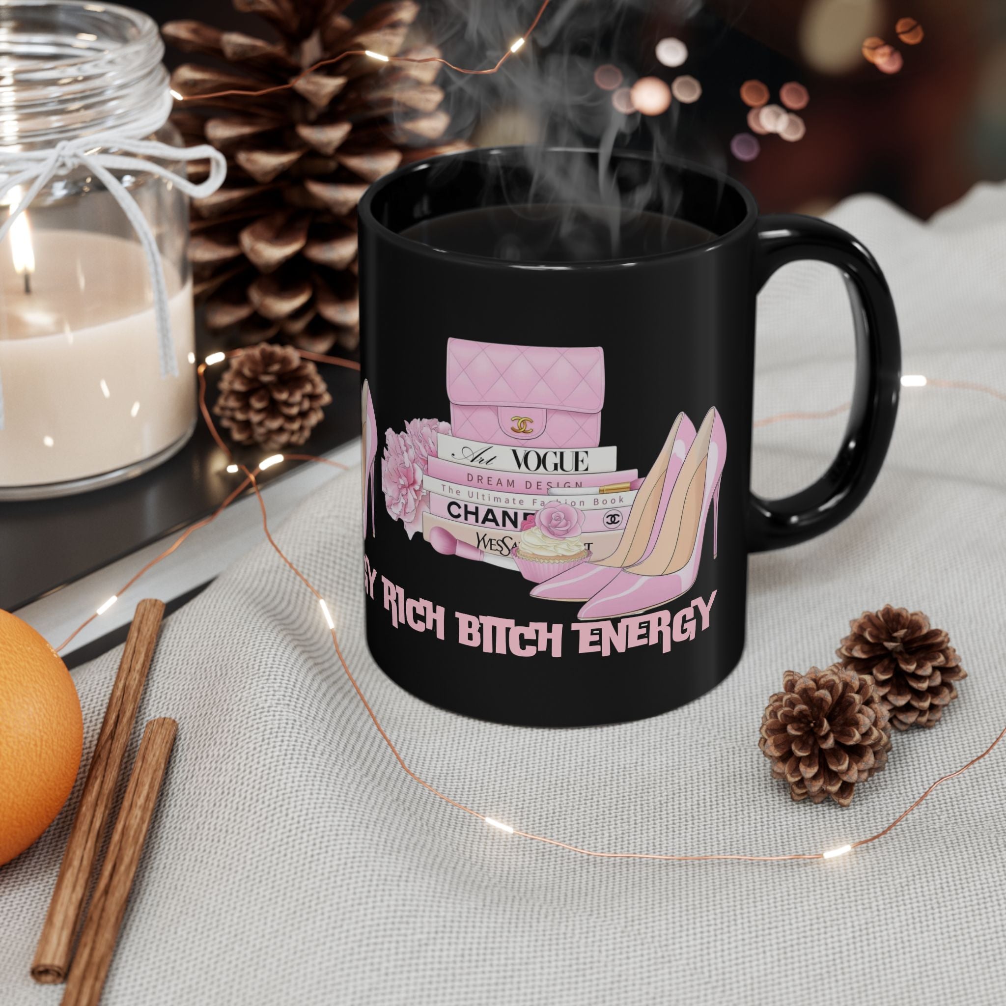 Chic Pink High Heel Mug | Rich Energy Coffee Cup, Fashion Lover Gift, Stylish Drinkware for Birthdays, Celebrations, Self-Care