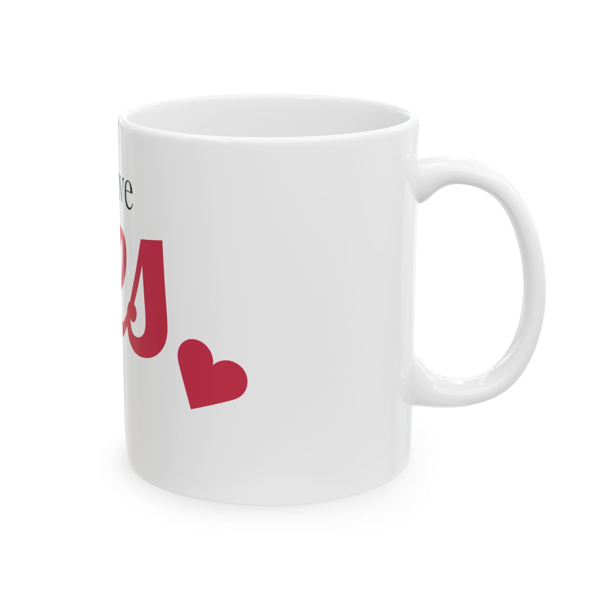 Mug with Heart Design - Ceramic Mug