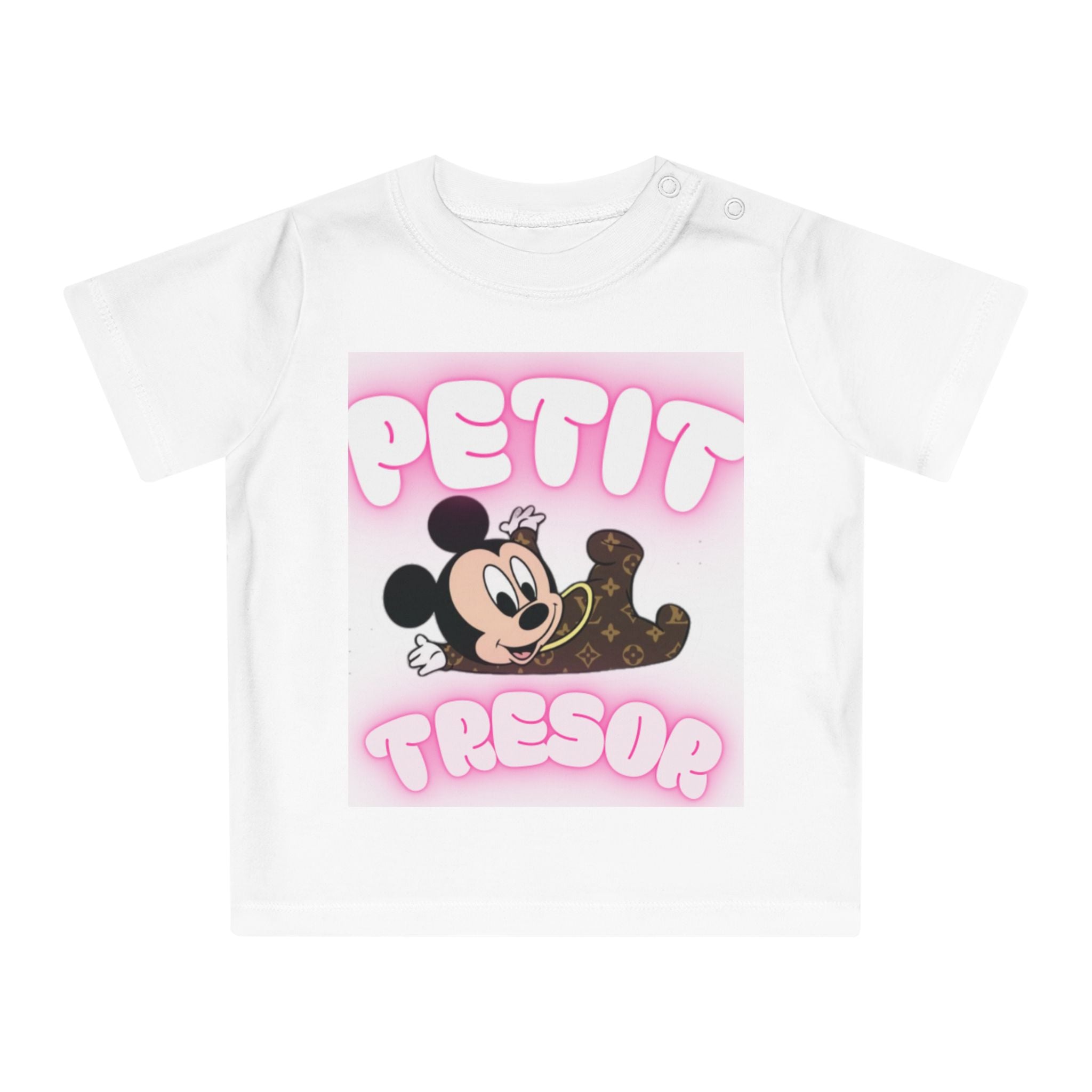 Cute Baby T-Shirt with 'Petit Trésor' Design, Infant Gift, Cute Baby Clothing, Newborn Apparel, Disney Inspired Outfit, Baby Shower Gift