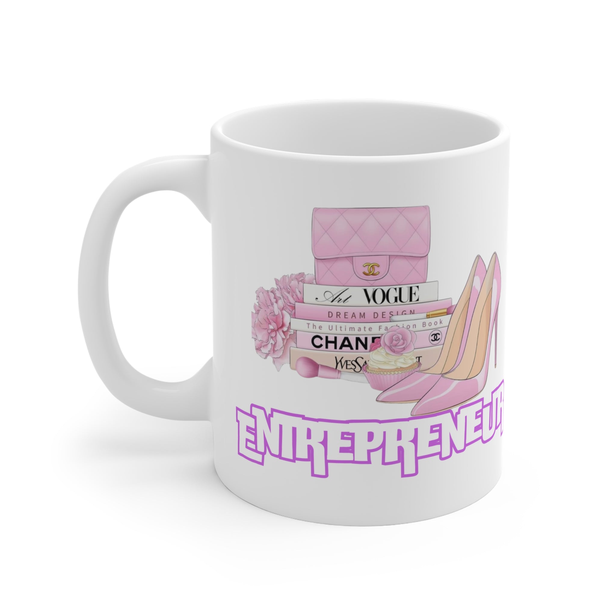 Chic Entrepreneur Ceramic Mug, Stylish Coffee Cup for Boss Ladies, Fashionista Gifts, Home Office Decor, Women's Empowerment
