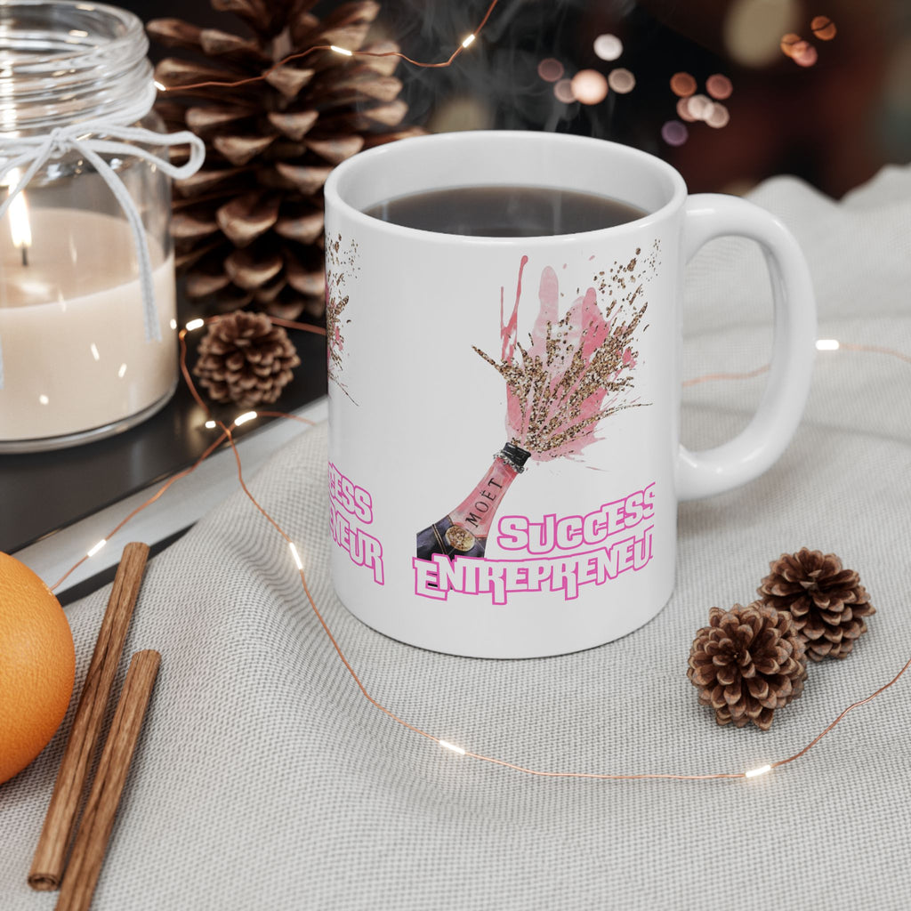 Motivational Ceramic Mug for Entrepreneurs, Success Gift, Inspirational Beverage Holder, Business Owner Coffee Cup, Unique Office Decor