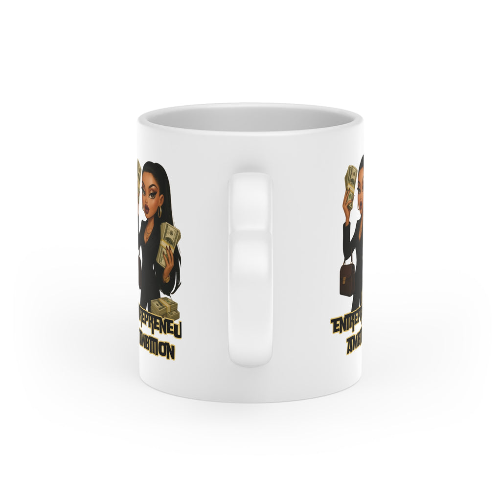 Empowered Entrepreneur Heart-Shaped Mug, Motivational Gift, Coffee Lover Present, Businesswoman Motivation, Unique Office Decor