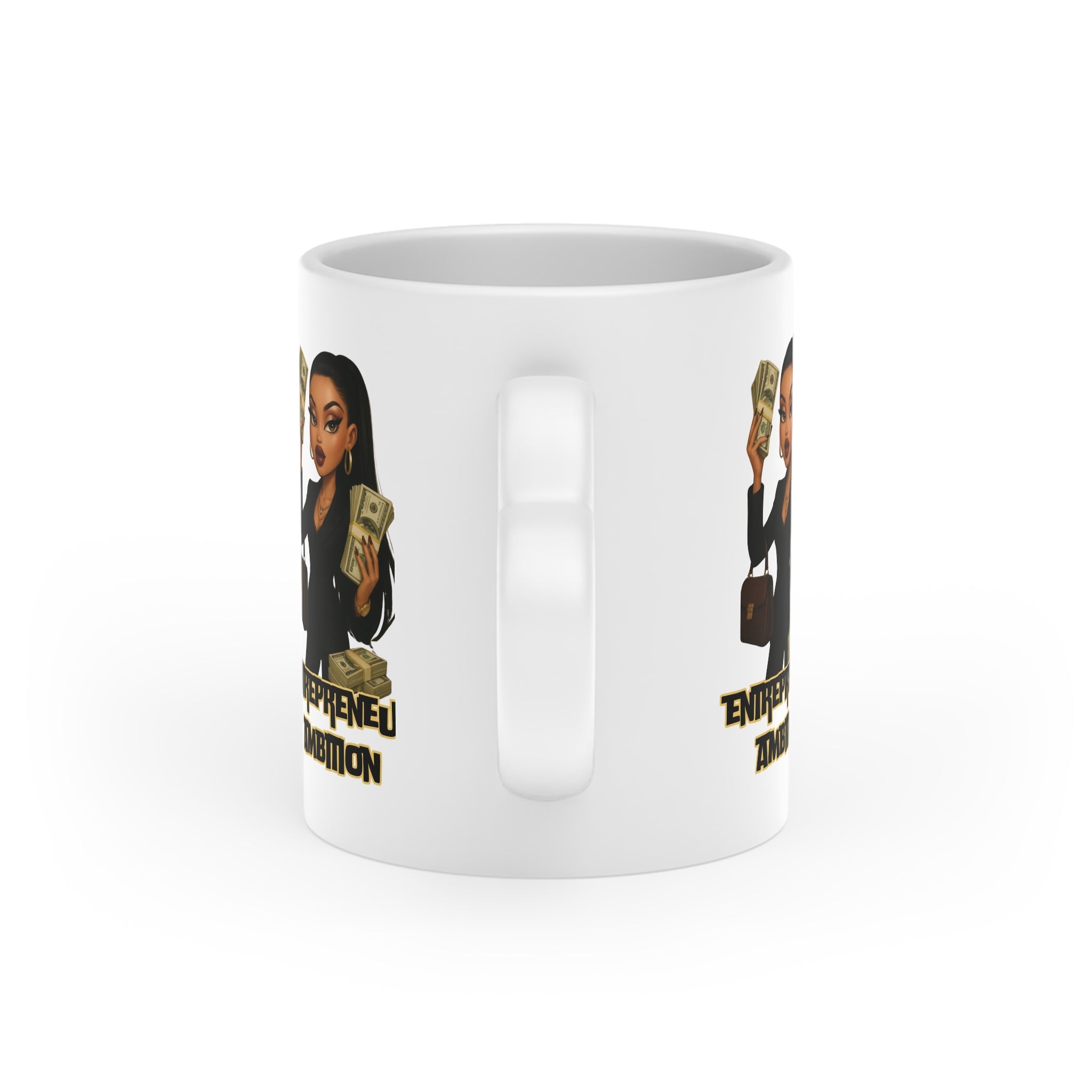 Empowered Entrepreneur Heart-Shaped Mug, Motivational Gift, Coffee Lover Present, Businesswoman Motivation, Unique Office Decor