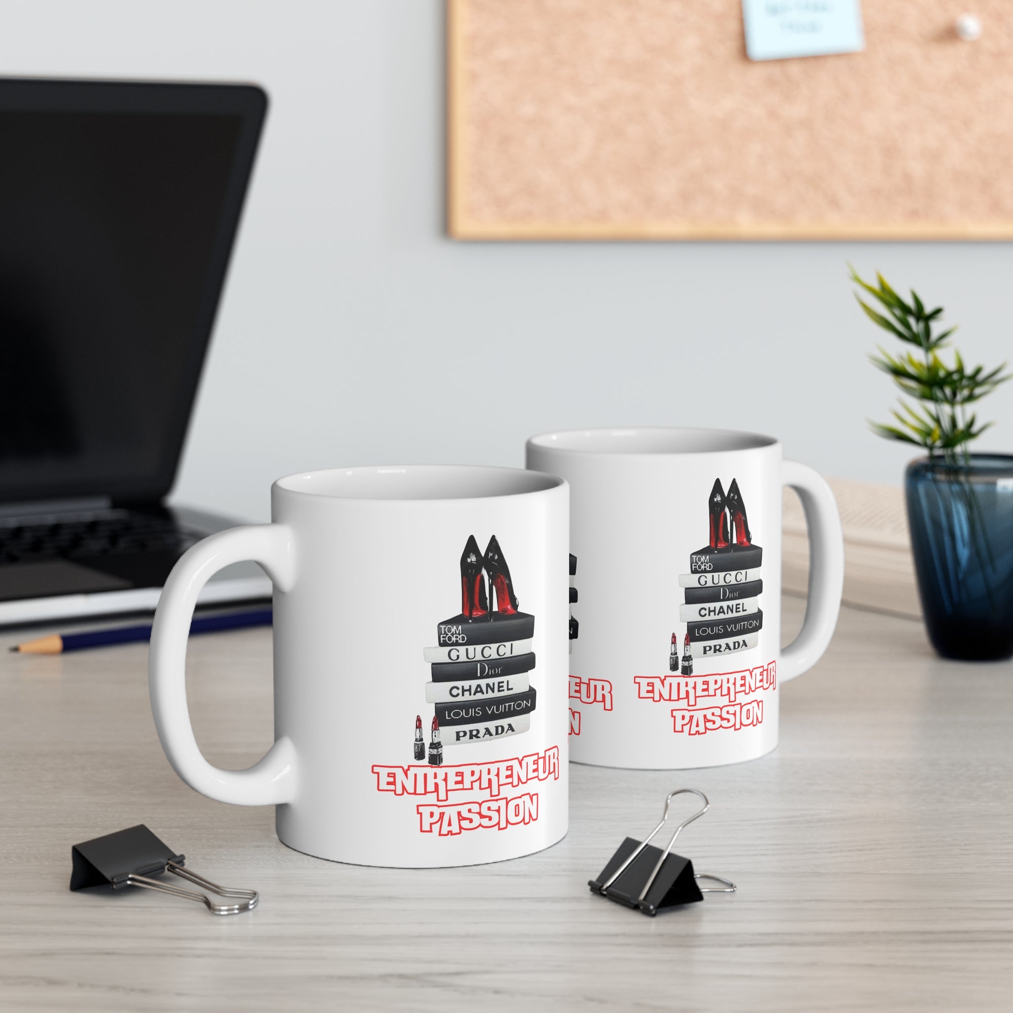 Chic Entrepreneur Ceramic Coffee Cups, Fashionable Mug for Business Lovers, Motivational Drinkware, Stylish Gift for Her, Businesswoman Mug