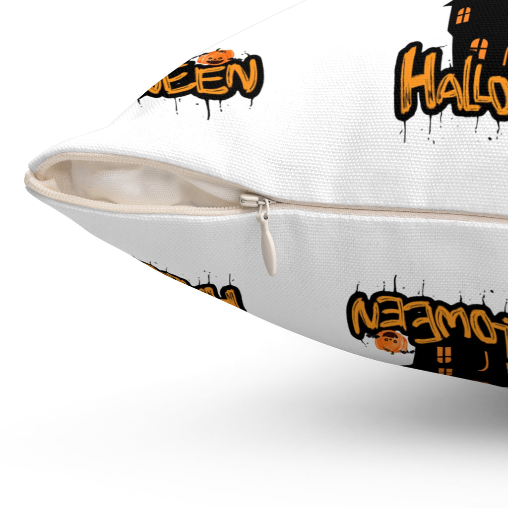 Halloween Spun Polyester Pillow, Cozy Fall Decor, Spooky Home Accent, Halloween Gift, Decorative Cushion