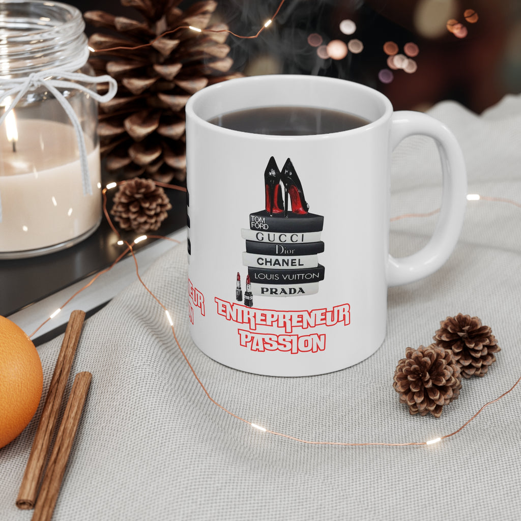 Chic Entrepreneur Ceramic Coffee Cups, Fashionable Mug for Business Lovers, Motivational Drinkware, Stylish Gift for Her, Businesswoman Mug