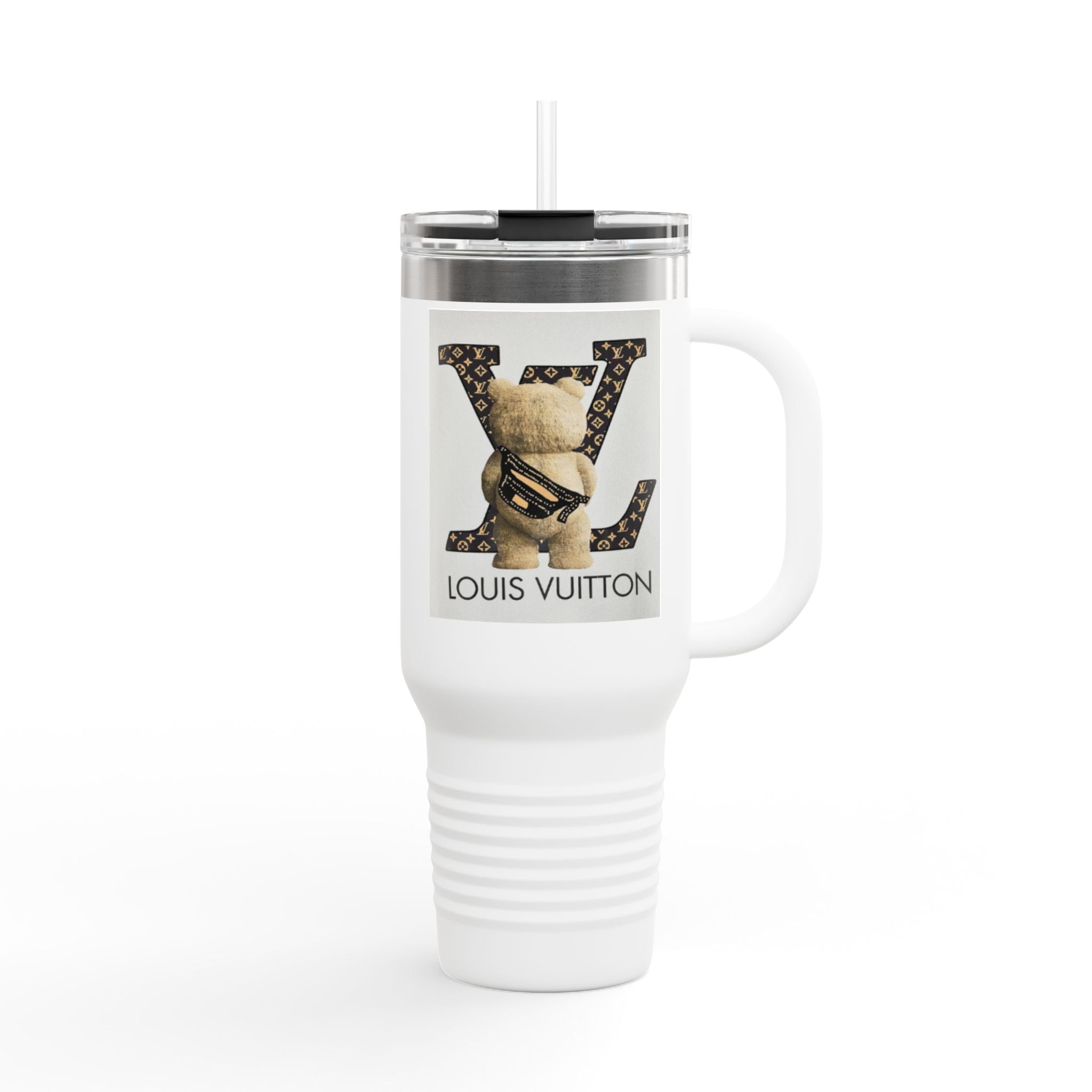 Stylish Insulated Travel Mug, 40oz with Louis Vuitton Design | Perfect for Coffee Lovers, Fashion Enthusiasts, Gifting