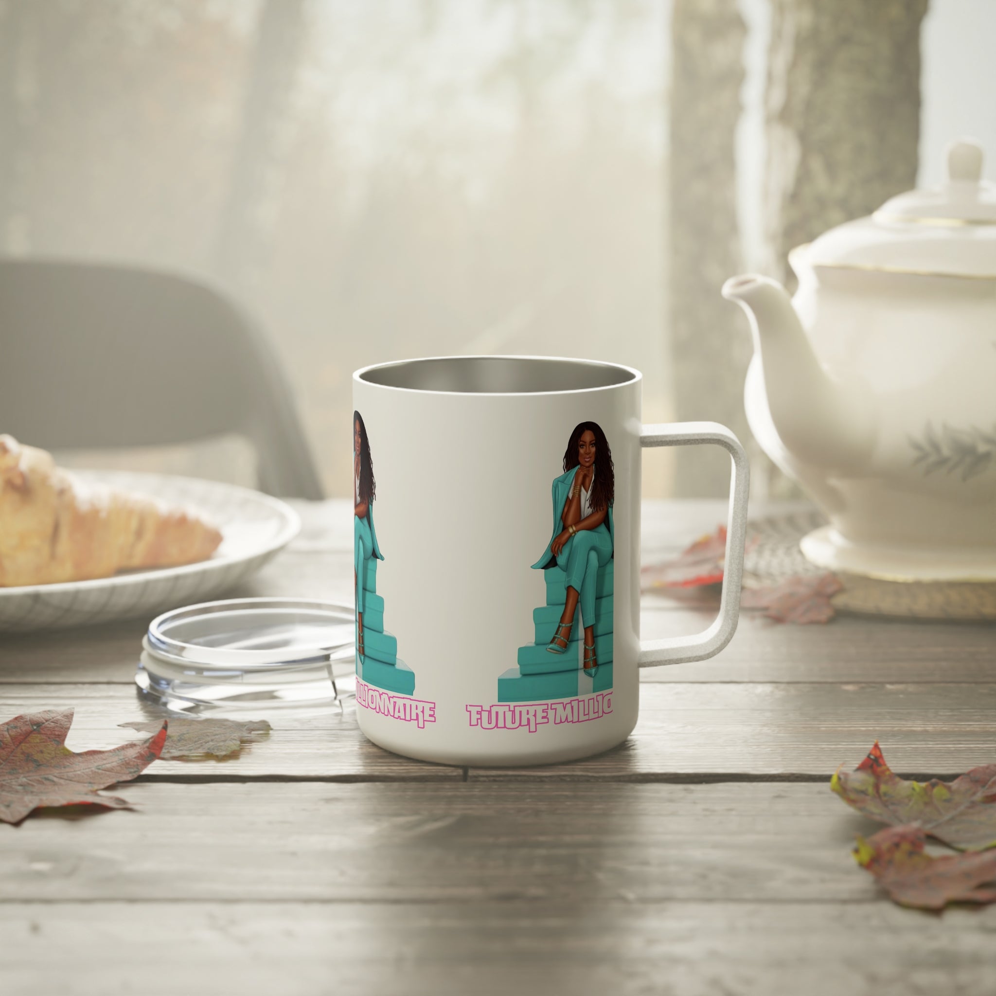 Future Millionaire Insulated Coffee Mug, Empowerment Gift, Coffee Lover Mug, Motivational Mug, Inspirational Kitchenware