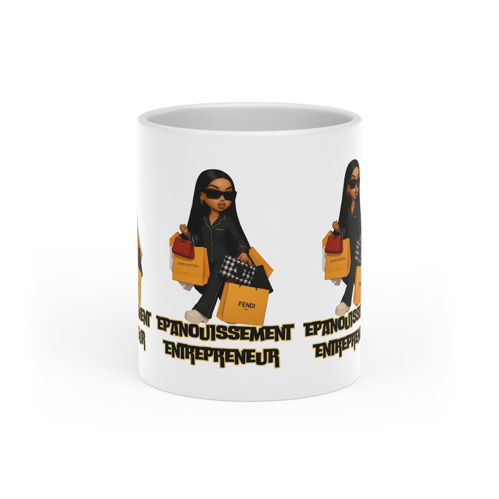Empowered Entrepreneur Heart-Shaped Mug | Gift for Boss Ladies | Unique Coffee Cup | Motivational Drinkware | Small Business Owner Mug