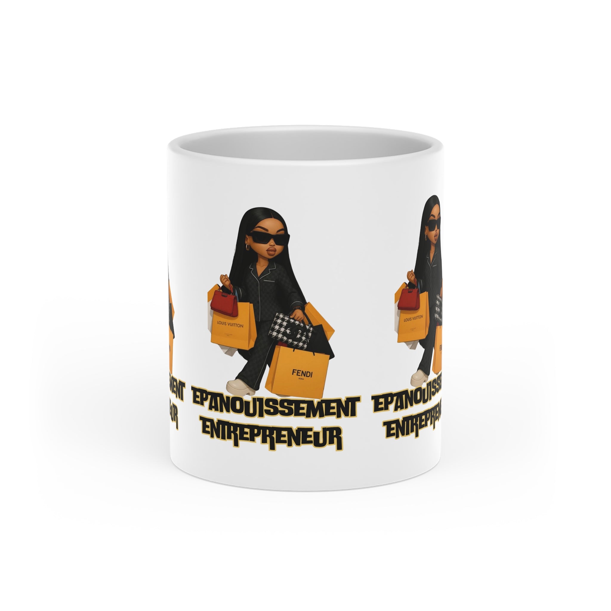 Empowered Entrepreneur Heart-Shaped Mug | Gift for Boss Ladies | Unique Coffee Cup | Motivational Drinkware | Small Business Owner Mug