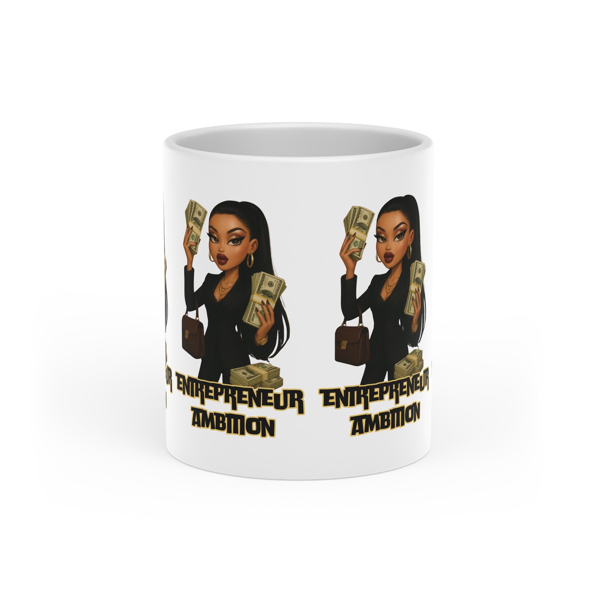 Empowered Entrepreneur Heart-Shaped Mug, Motivational Gift, Coffee Lover Present, Businesswoman Motivation, Unique Office Decor