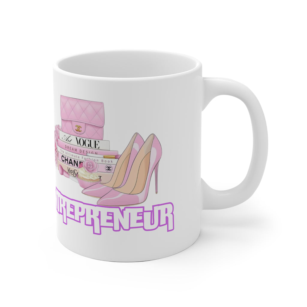 Chic Entrepreneur Ceramic Mug, Stylish Coffee Cup for Boss Ladies, Fashionista Gifts, Home Office Decor, Women's Empowerment