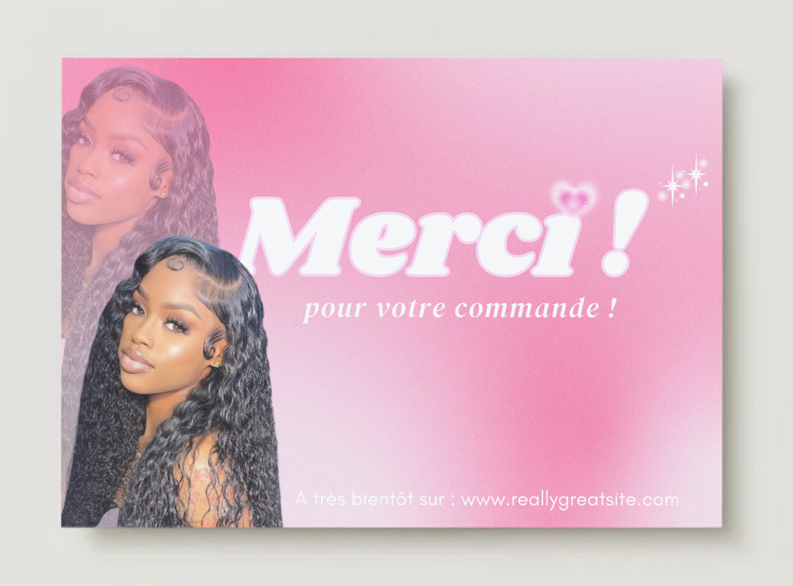 Carte de remerciement digitale – Marketing capillaire & fidélisation client
