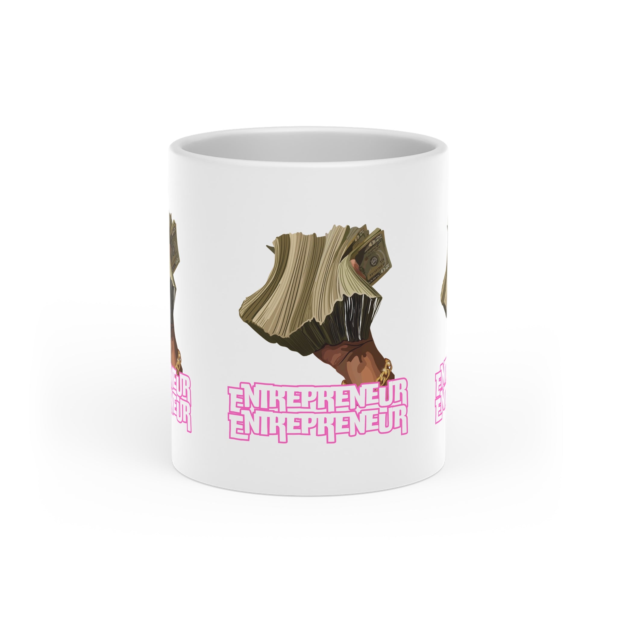 Entrepreneur Heart-Shaped Mug, Gift for Business Lovers, Coffee Cup, Unique Mug for Startups, Motivational Gift for Her