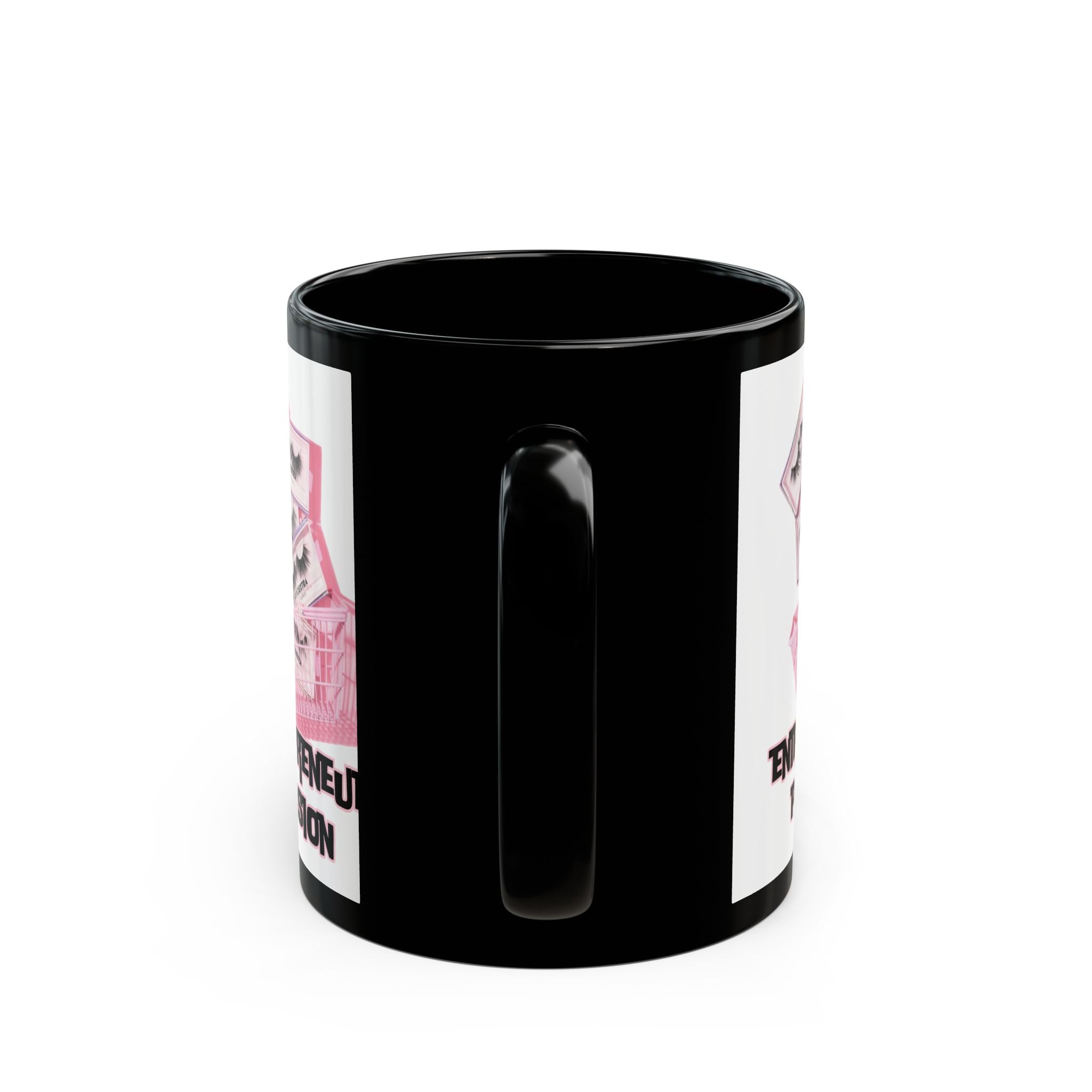 Entrepreneur Passion Mug | Pink Lash Design Coffee Cup, Gift for Business Owners, Motivational Desk Decor, Self-Care Starts Here