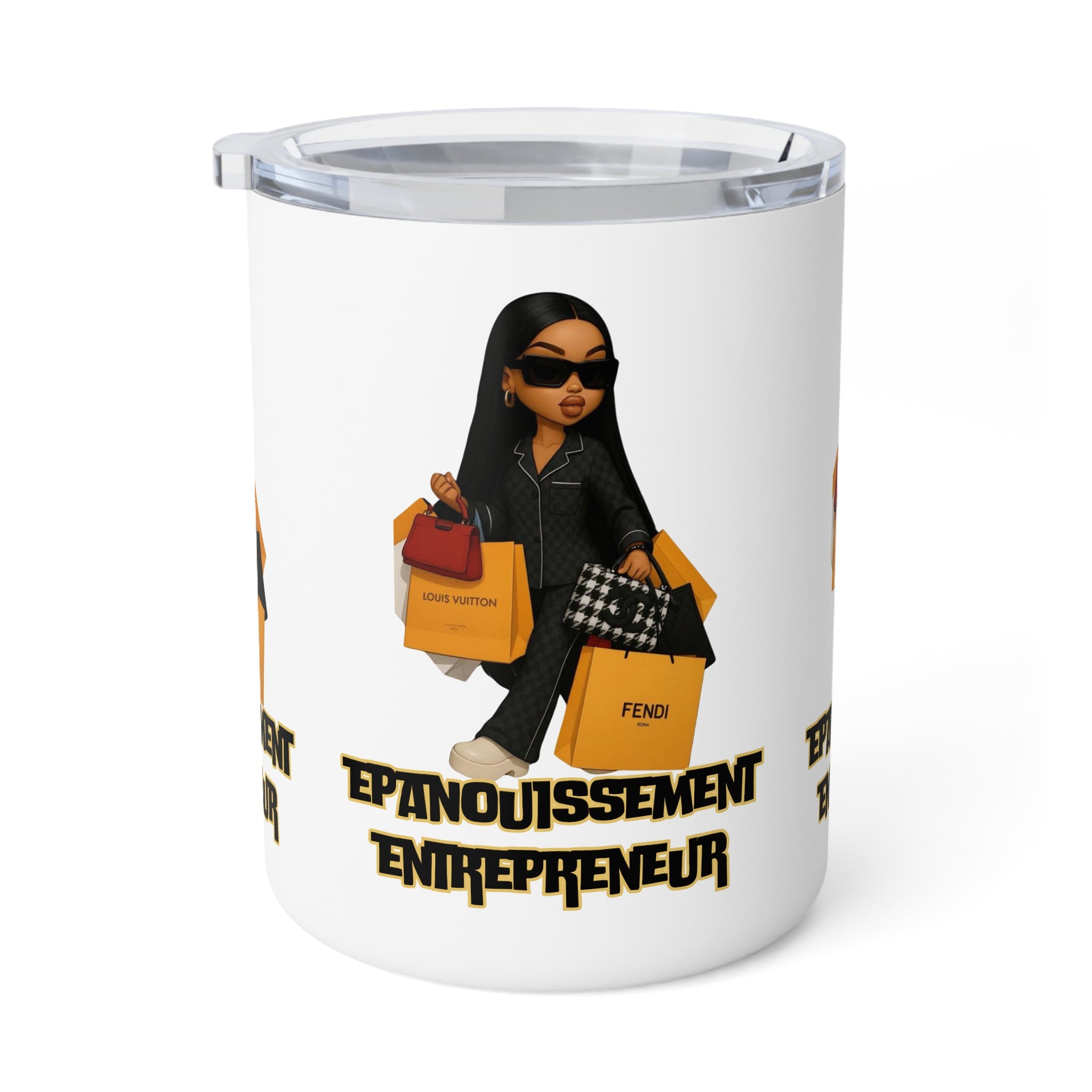 Chic Insulated Coffee Mug, Fashion Mug for Entrepreneurs, Stylish Drinkware Gift, Trendy Beverage Container, Unique Coffee Lover Gift