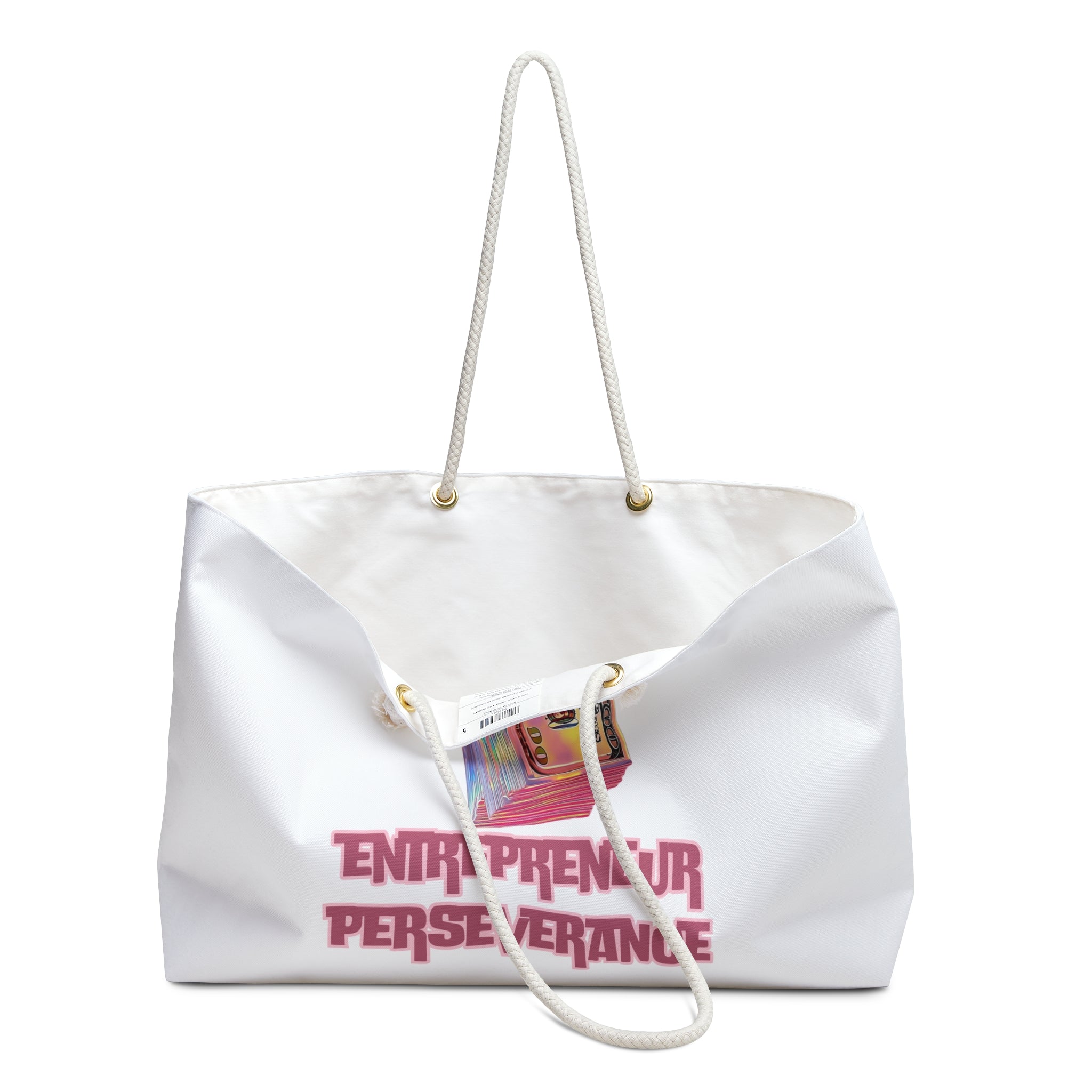 Entrepreneur Perseverance Weekender Bag, Motivational Tote, Travel Bag, Gift for Entrepreneurs, Beach Bag, Stylish Storage