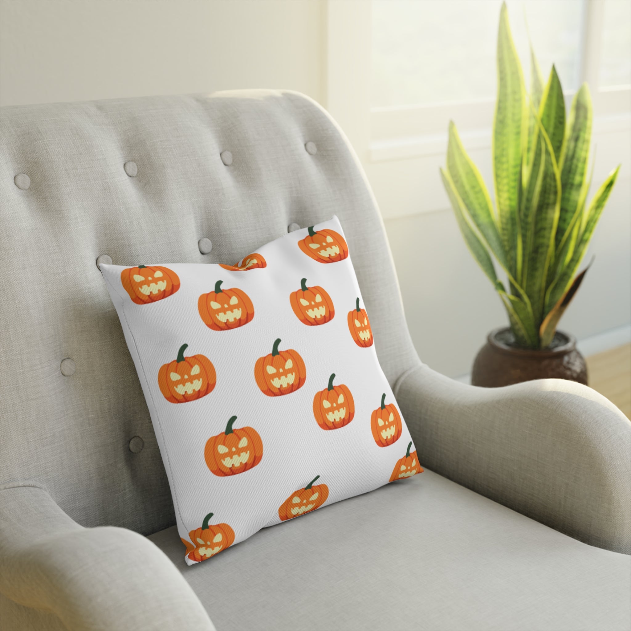 Halloween Pumpkin Cushion, Spooky Decor, Fall Home Accent, Pumpkin Harvest Pillow, Halloween Decor, Seasonal Throw Pillow