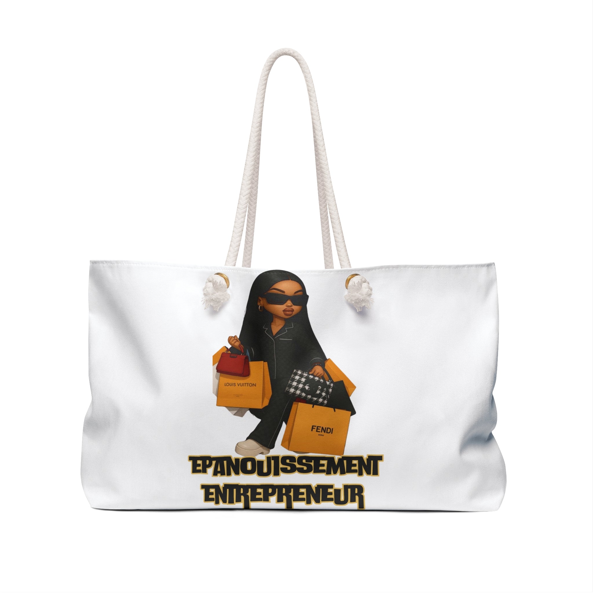 Chic Entrepreneur Weekender Bag | Stylish Travel Tote for Fashion Lovers, Gifts for Her, Beach Bag, Business Casual, Everyday Use