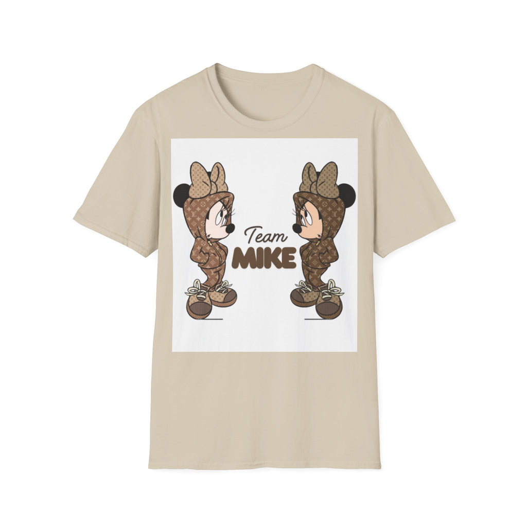 Cute Team Mike Unisex Softstyle T-Shirt, Fun Graphic Tee, Gift for Friends, Casual Wear, Team Spirit Shirt, Birthday Gift